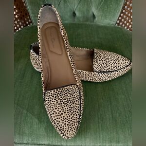 Me Too Anissa Cheetah Hair Print Leather Slip on Loafer- sz 9.5 EUC